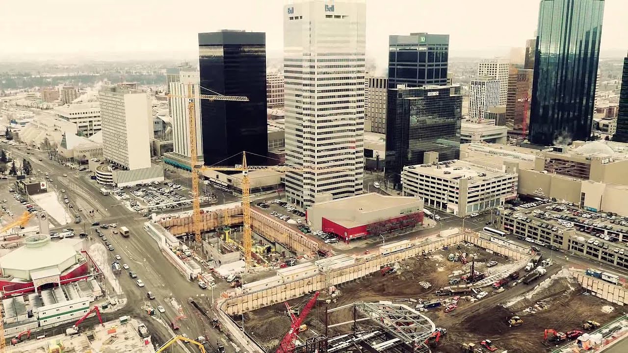 Edmonton's Rogers Place Arena construction raw footage