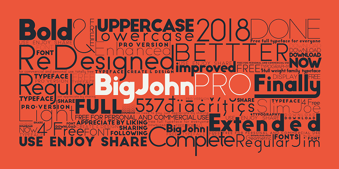 Big John Pro Font Family Free Download