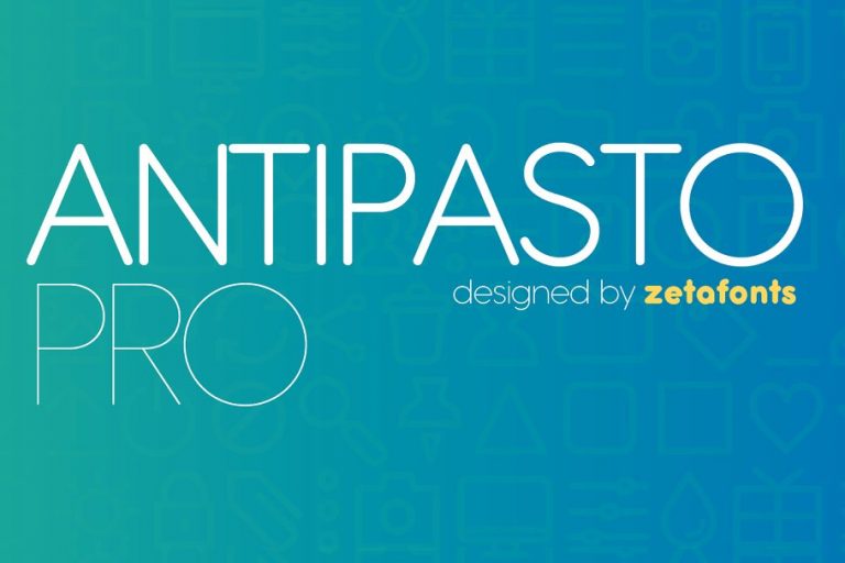 Antipasto Pro Font Family + Icons Pack Free Download