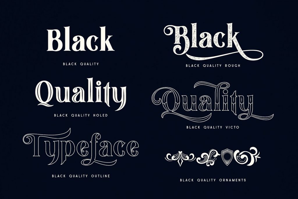 Black Quality Typeface Font Family Free Download 6 - Post