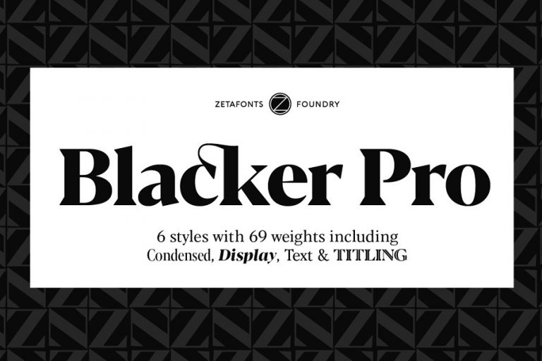 Blacker Pro Font Family Free Download