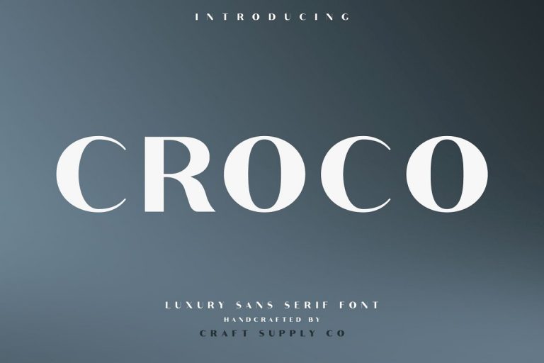 Croco Luxury Sans Serif Font Family Free Download