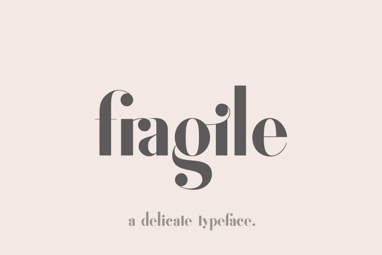 Fragile A Delicate Typeface Font Family Free Download