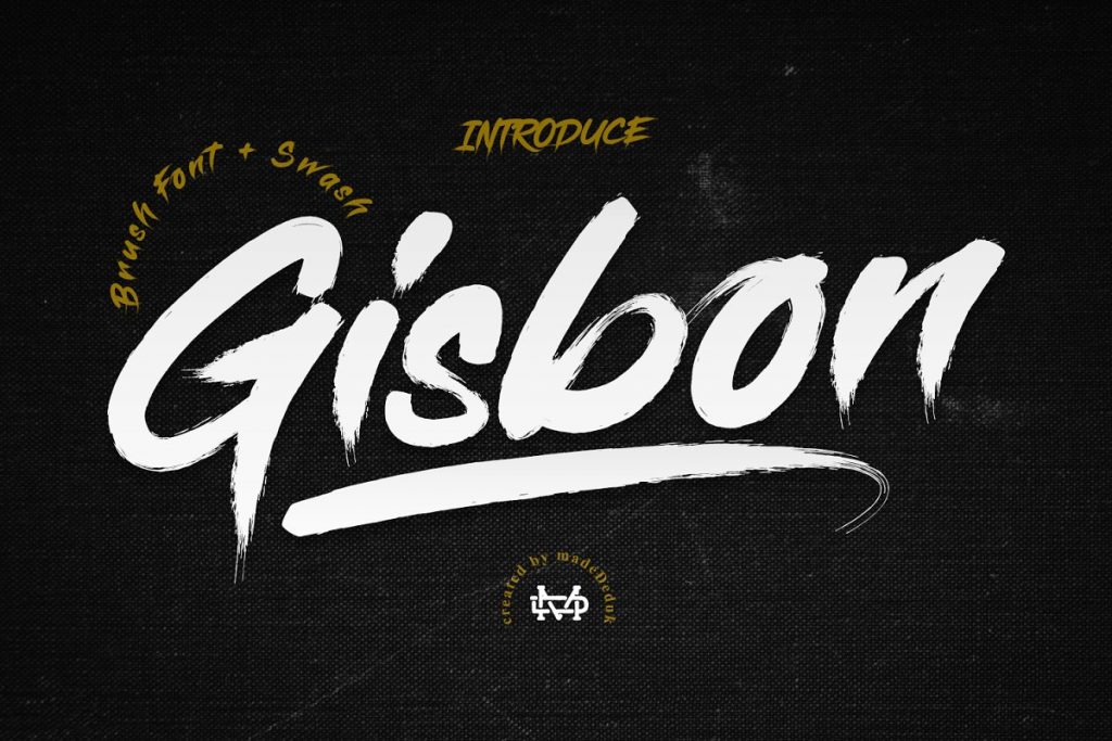 Gisbon Brush Typeface Font Free Download 1 - Post