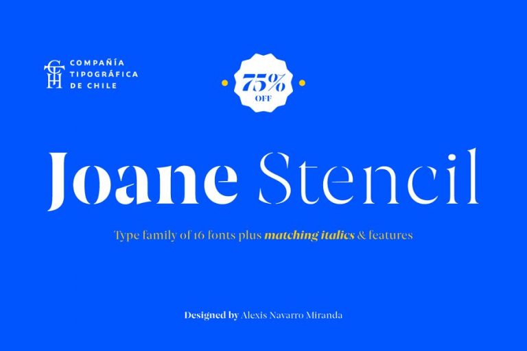 Joane Stencil Font Family Free Download