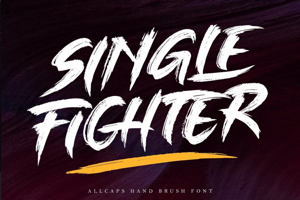 SINGLE FIGHTER Brush Font 1 - Post