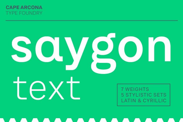 Saygon Text Font Family Free Download