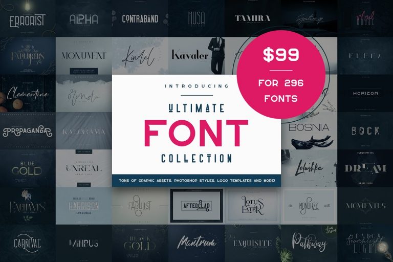 295+ Premium Ultimate Font Collection Free Download
