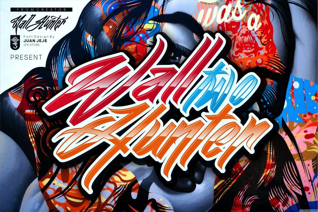 Wall Hunter II Graffiti Tag Font Free Download 1 - Post