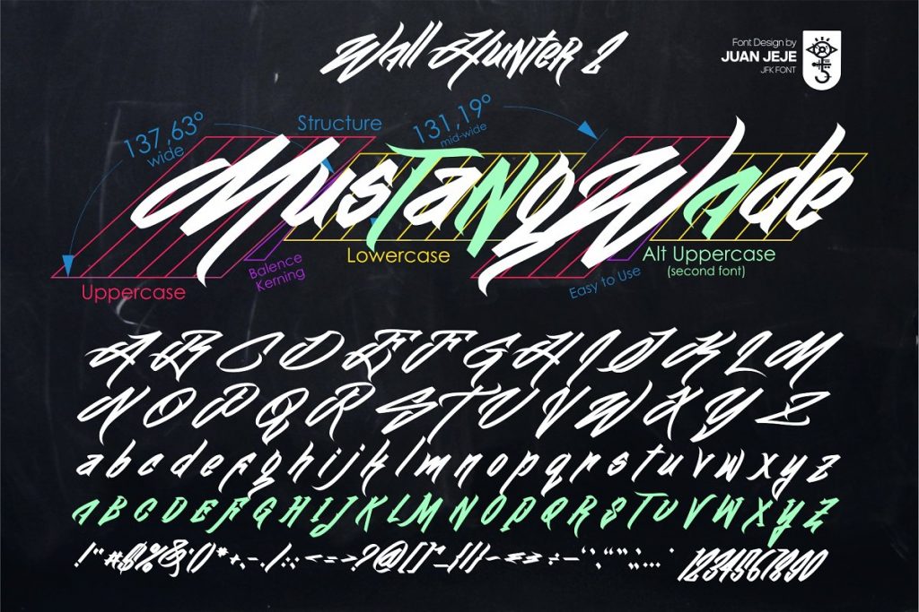 Wall Hunter II Graffiti Tag Font Free Download 3 - Post