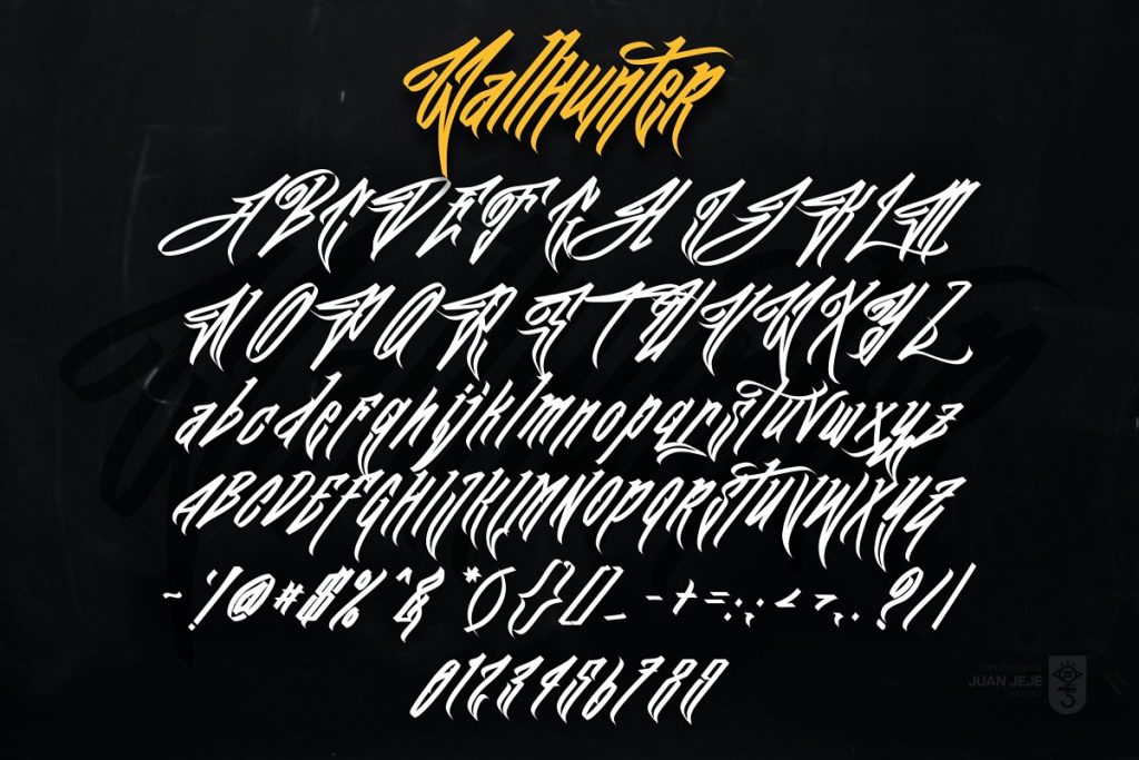 Wall Hunters Graffiti Tag Font Free Download 7 - Post