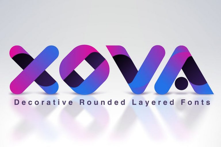 XOVA Layered Font Family Free Download