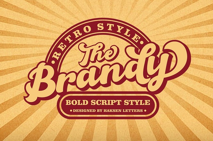 The Brandy Bold Retro Script Font Family Free Download