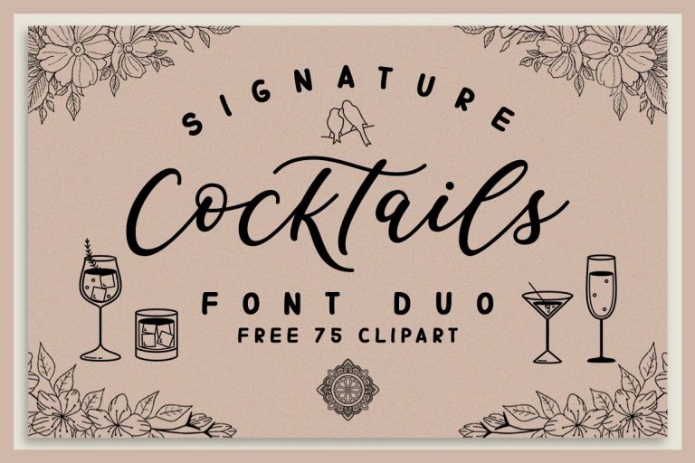 Signature Cocktails Duo Font Free Download