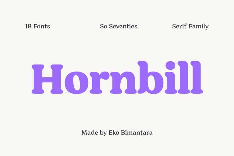 Hornbill Font Family Free Download