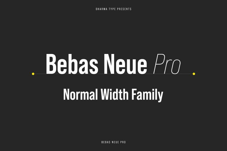 Bebas Neue Pro Normal Width Font Family