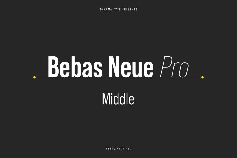 Bebas Neue Pro Middle Font