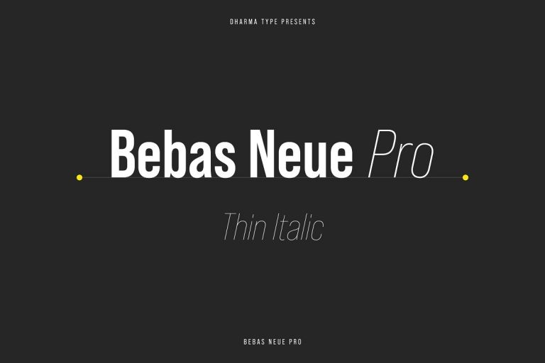 Bebas Neue Pro Thin Italic Font