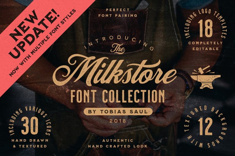Milkstore Font Collection Free download