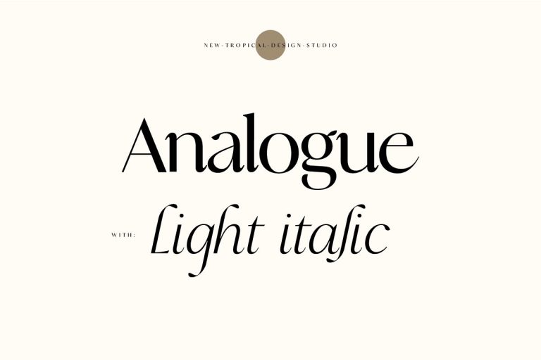 Analogue Font Family Free Download