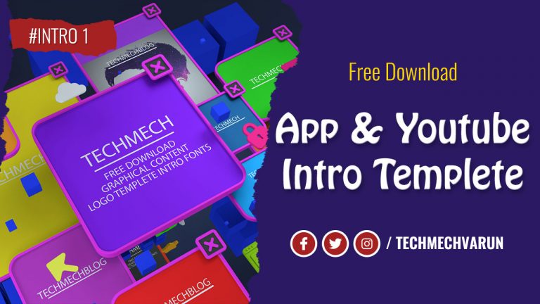 New App and Youtube Intro Template Free Download
