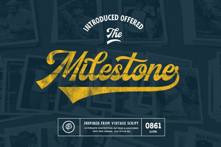 Milestone Script Font Family Free Download