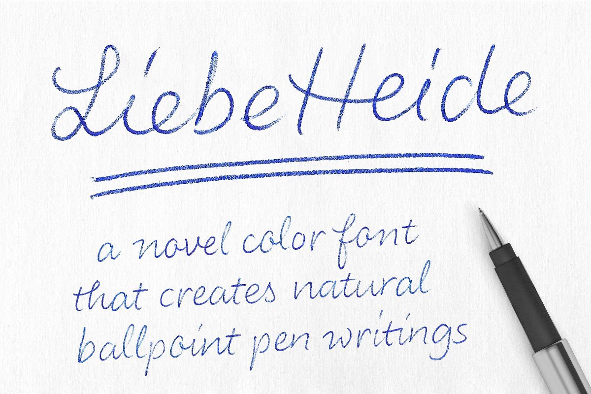 LiebeHeide color font Free Download