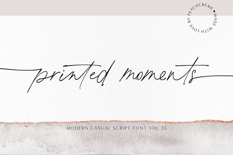 Printed Moments Font Family Free Download