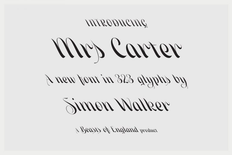 Mrs Carter Font Family Free Download