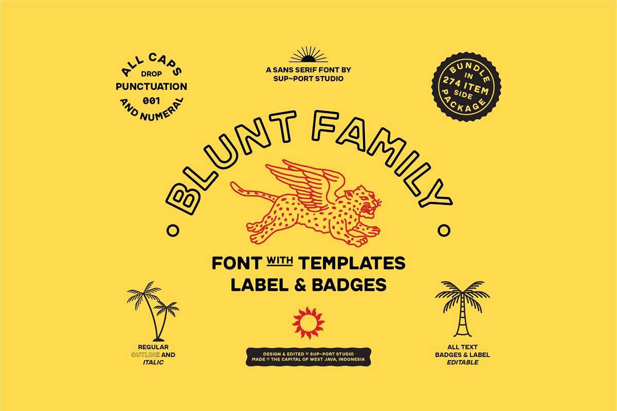 Blunt Family Font Free Download