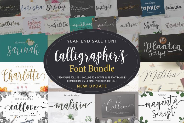 Calligraphers Font Bundle Free Download
