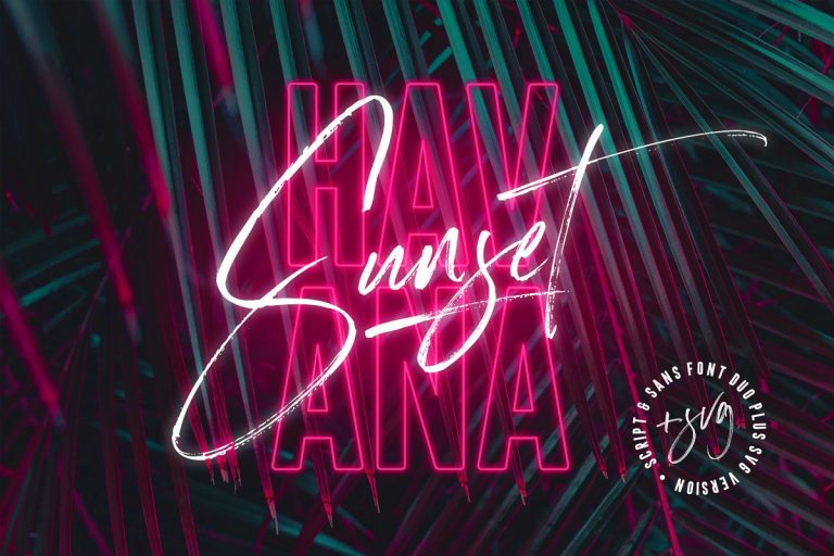 Havana Sunset Font Family Free Download