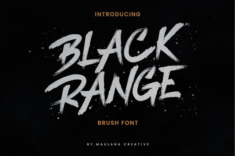Black Range Brush Font Family Free Download