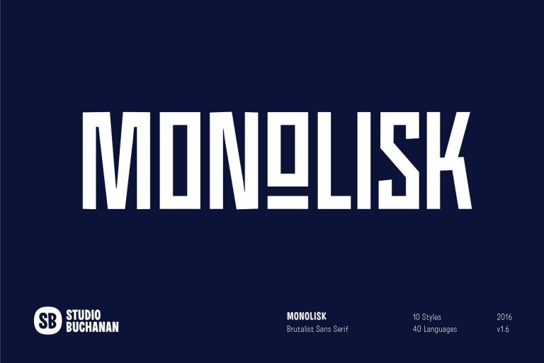 Monolisk font family free download