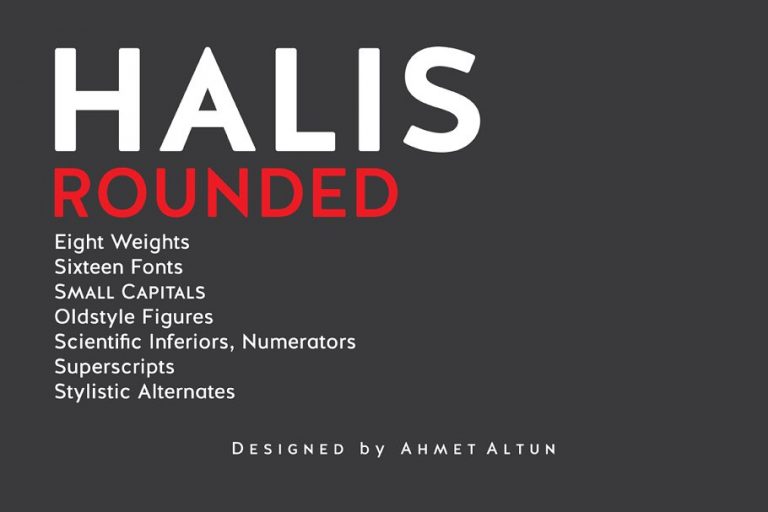 Halis Rounded font family free download