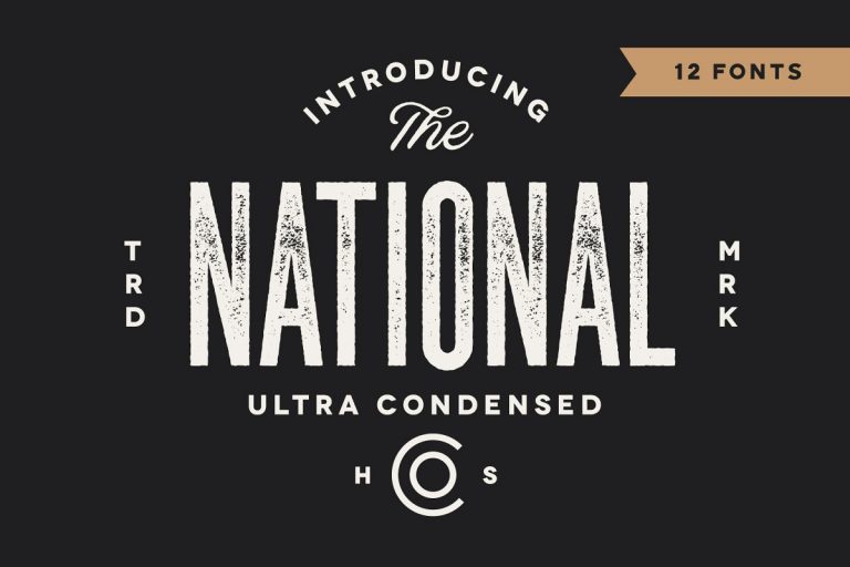 The National font family free download