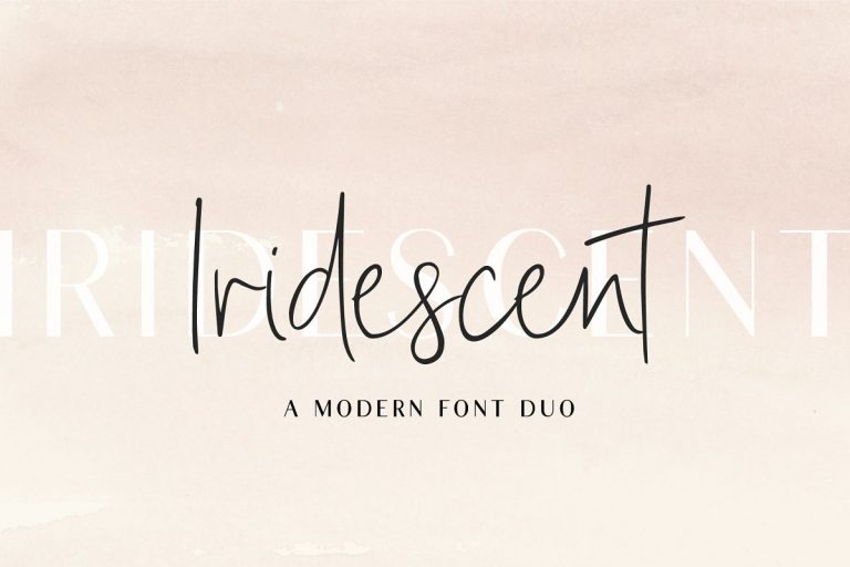 Iridescent font family free download