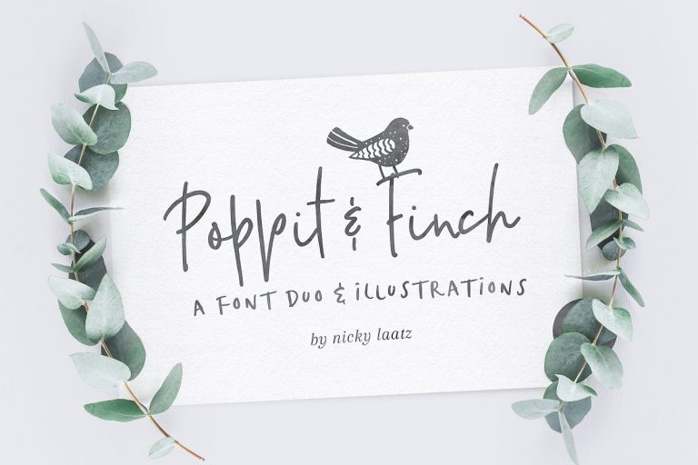 Poppit and Finch Fonts family free download
