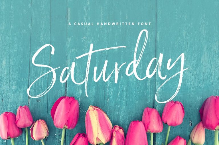 Saturday Script Brush Font Family Free Download