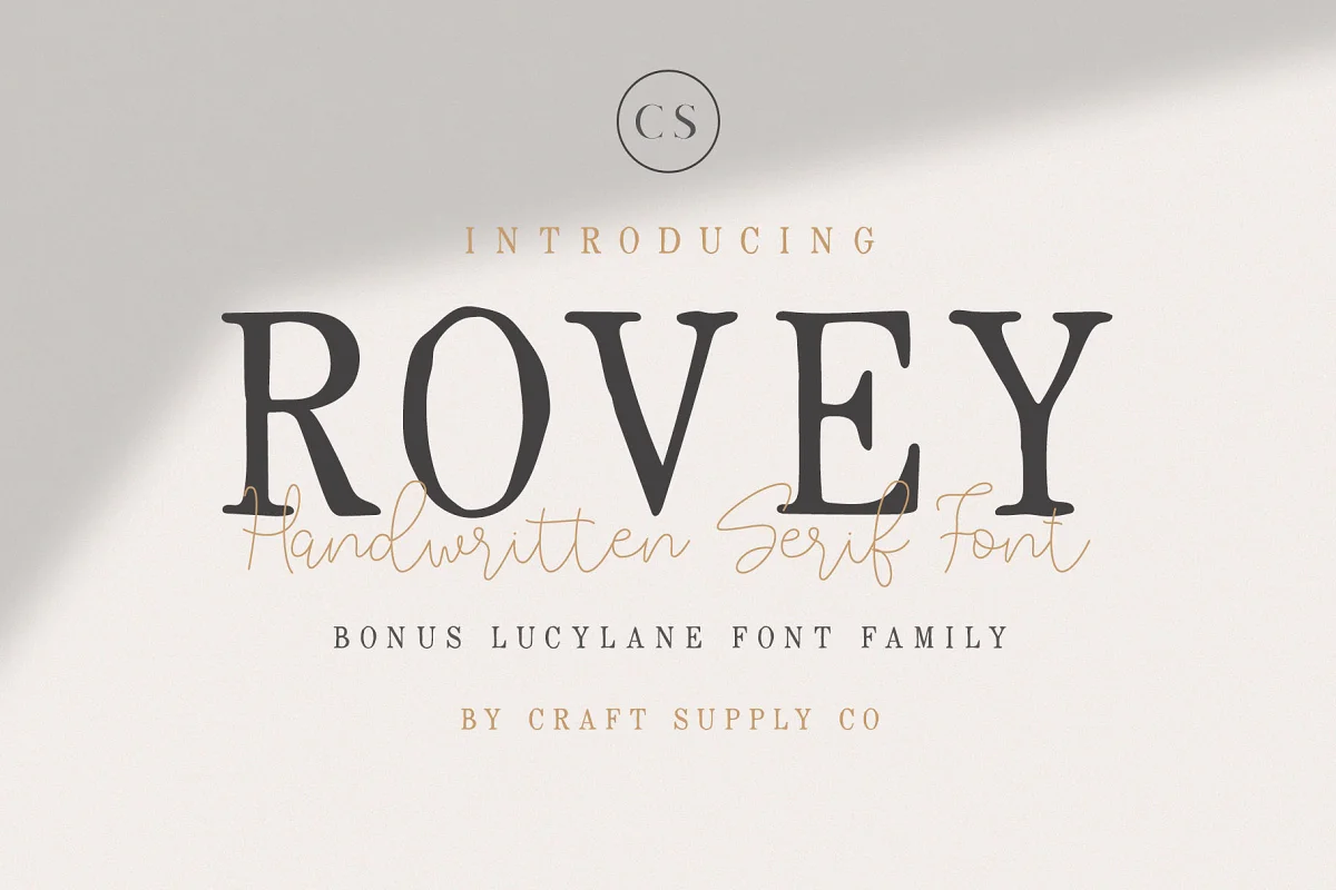 Rovey - Handwritten Serif Font Family