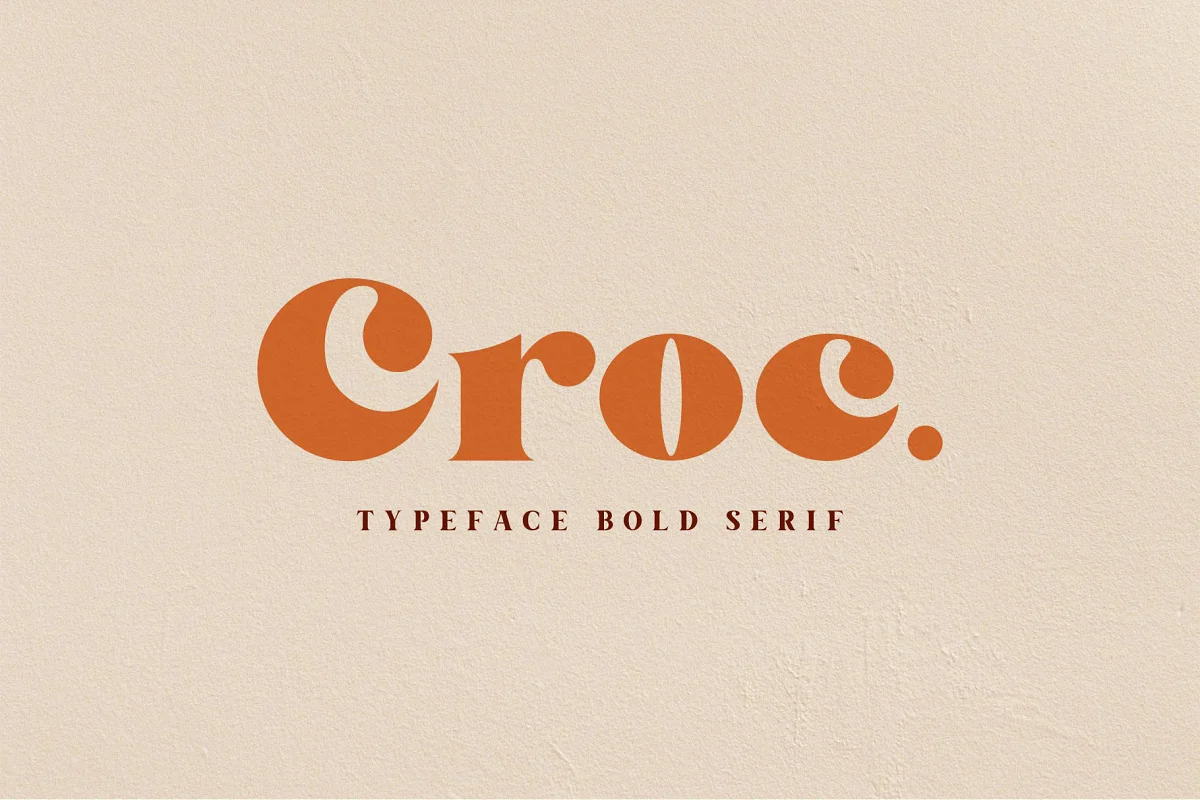 Croc Typeface Bold Serif Font