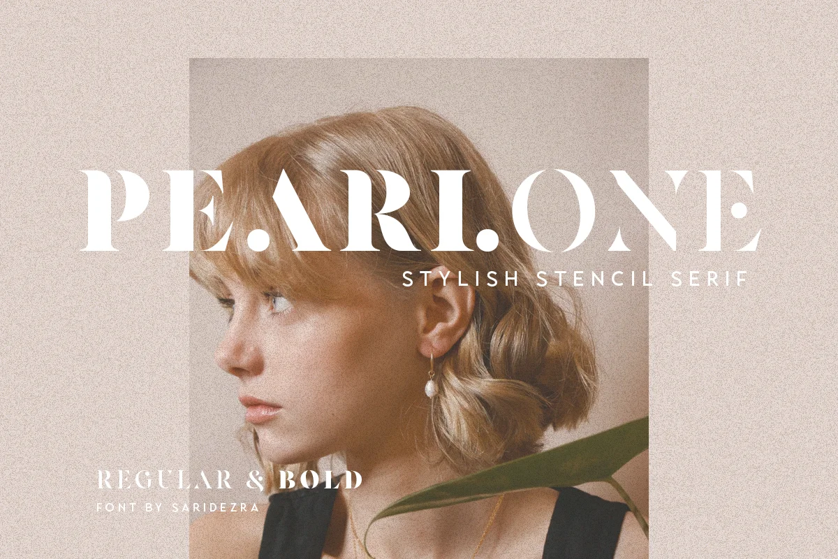 Pearlone Stylish Stencil Serif Font