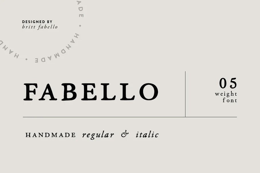 Fabello Family Hand Lettered Font