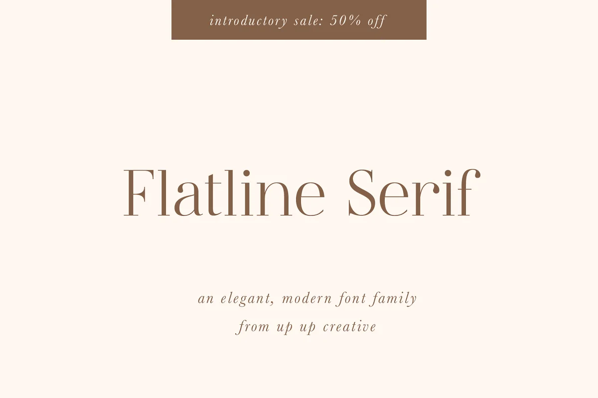 Flatline Serif Font