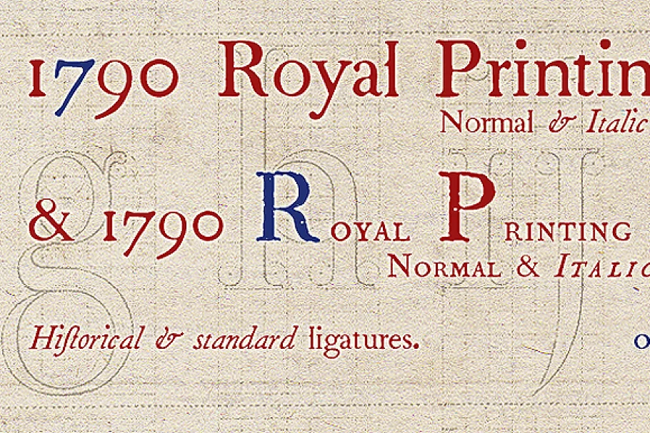 1790 Royal Printing Font