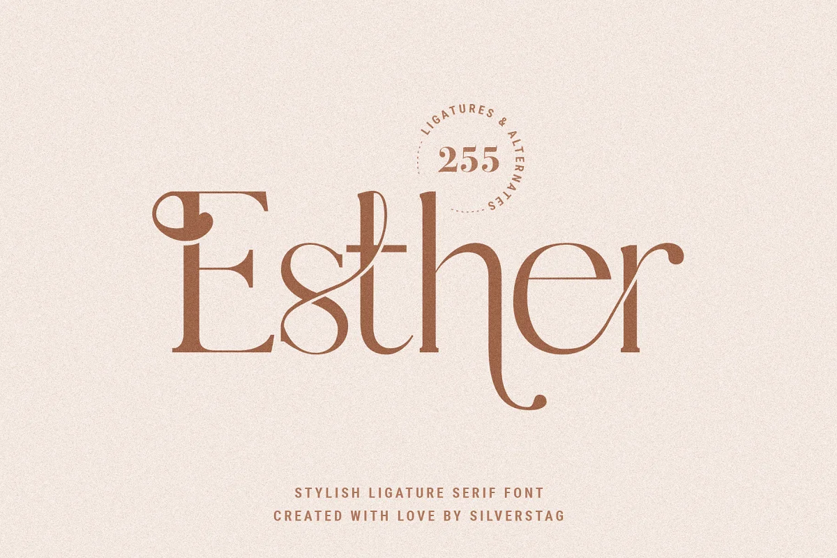 Esther Stylish Ligature Serif Font