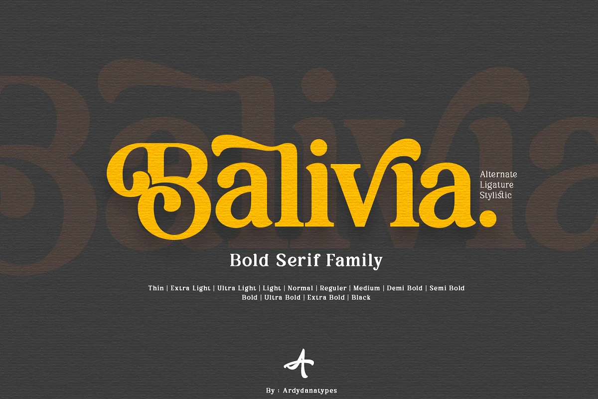 Balivia Bold Serif Font