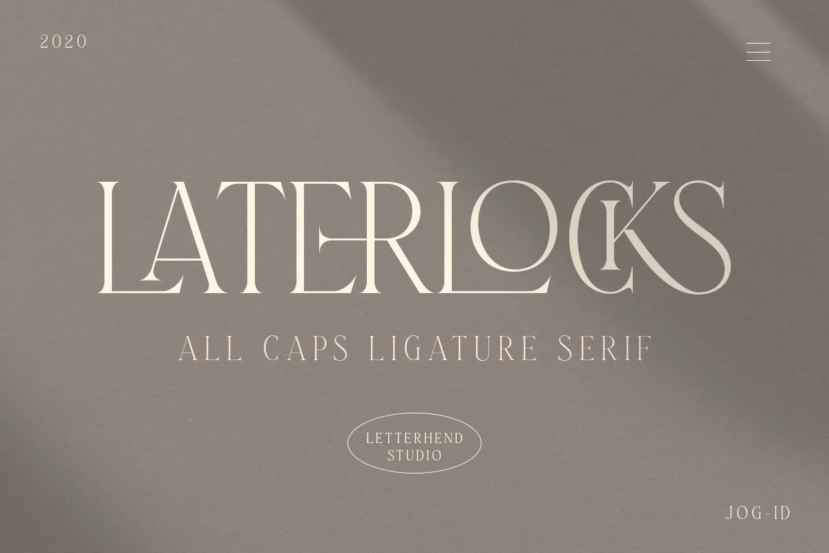 Laterlocks All Caps Ligature Serif Font