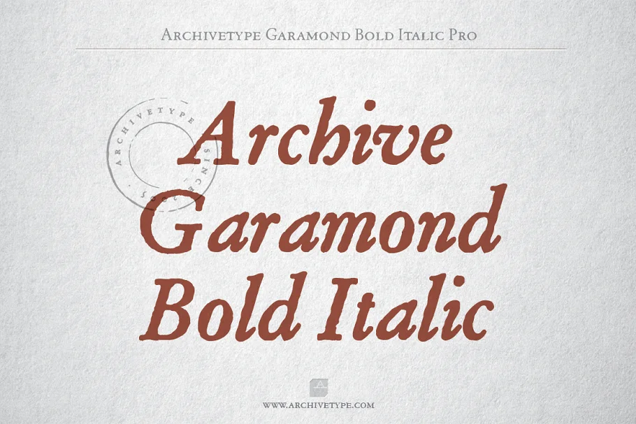 Archive Garamond Bold Italic Pro Font