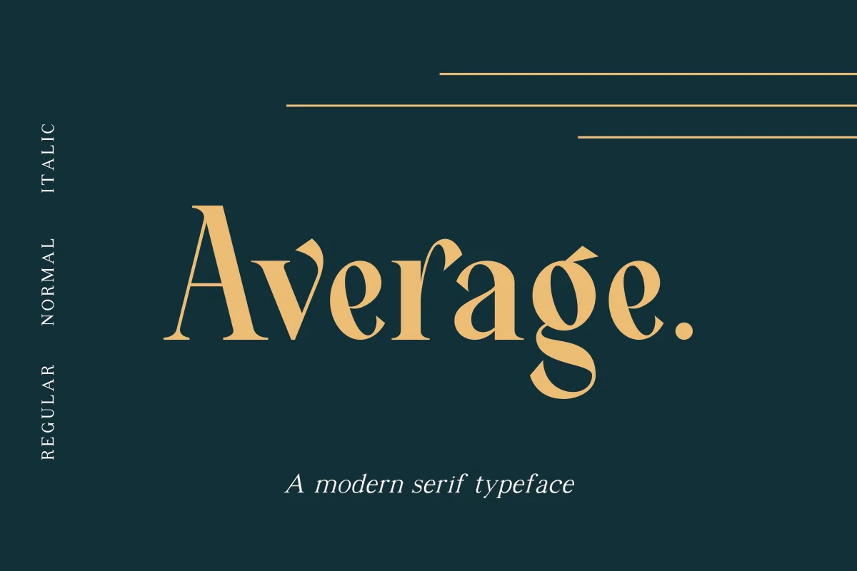 Average Modern Serif Typeface Font